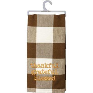 Dish Towel – Thankful Grateful Blessed Plaid Towel